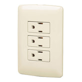 tapa con contacto triple aterrizados linea italiana